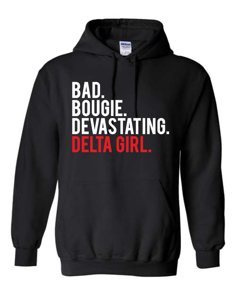 Delta Girl Hoodie- Black